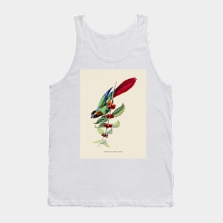 Colorful Parrot Antique Naturalist Illustration Tank Top